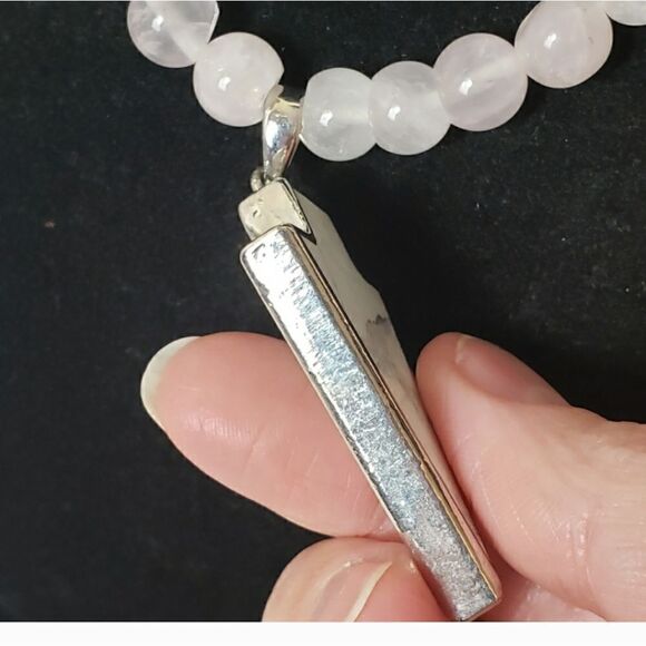 ARTISAN Beaded Arrowhead Pendant Necklace Modern Southwestern Jewelry - Picture 4 of 8